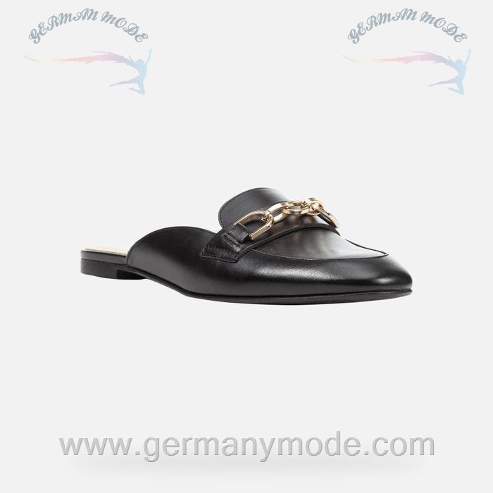 صندل زنانه جی اوکس ایتالیا GEOX LEDERMOKASSINS Llizia Dame Schwarz