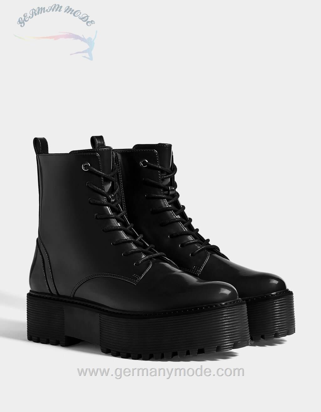 نیم بوت زنانه برشکا اسپانیا Stiefeletten mit XL-Plateau-Sohle