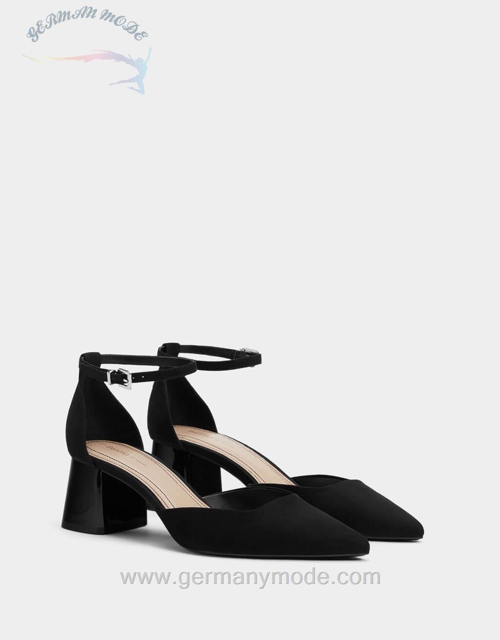 کفش مجلسی زنانه برشکا اسپانیا Halbhoher Absatzschuh mit Knöchelriemchen