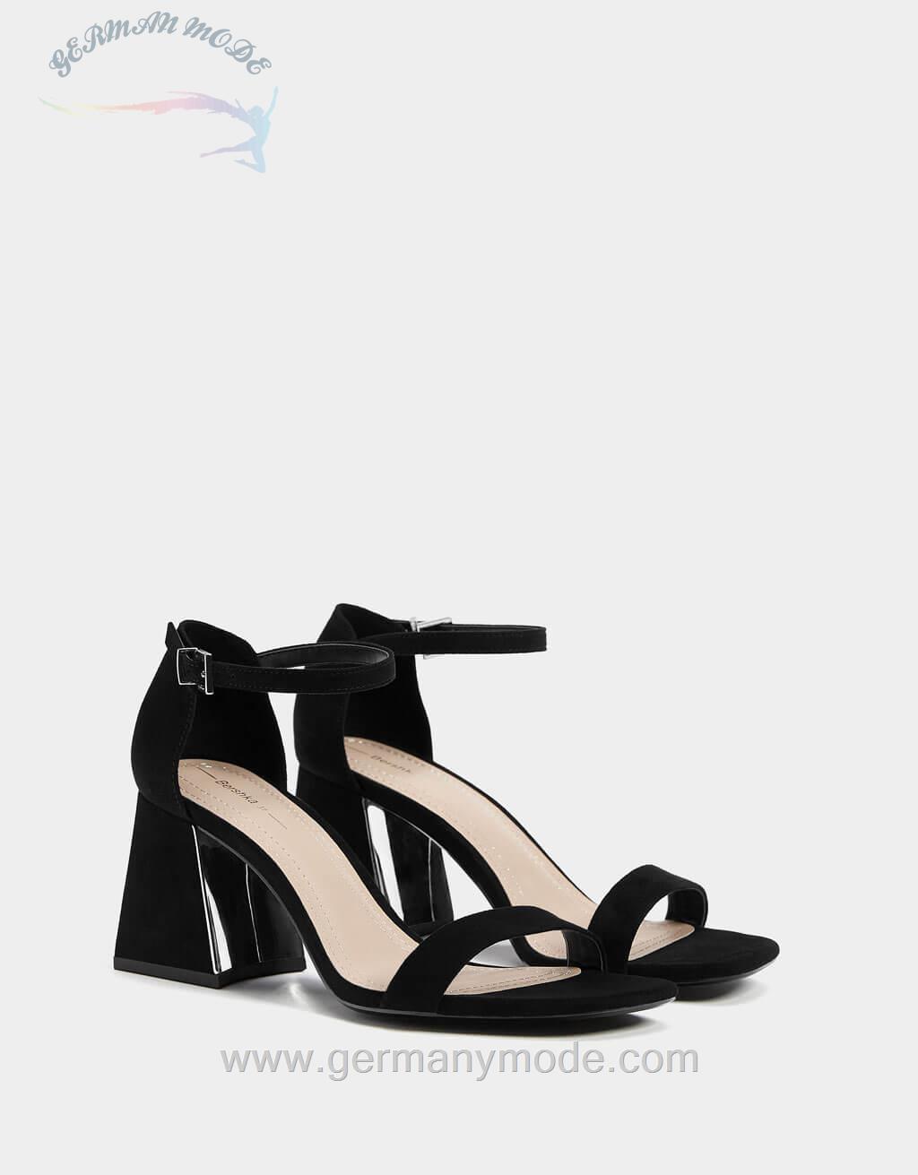 کفش مجلسی زنانه برشکا اسپانیا Sandale mit Metallic-Absatz