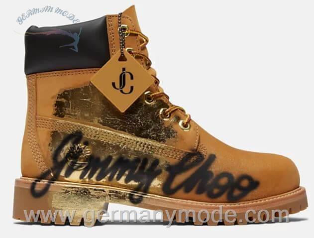 بوت زنانه تیمبرلند آمریکا TIMBERLAND JIMMY CHOO X TIMBERLAND SPRAY PAINT BOOT FOR WOMEN IN YELLOW