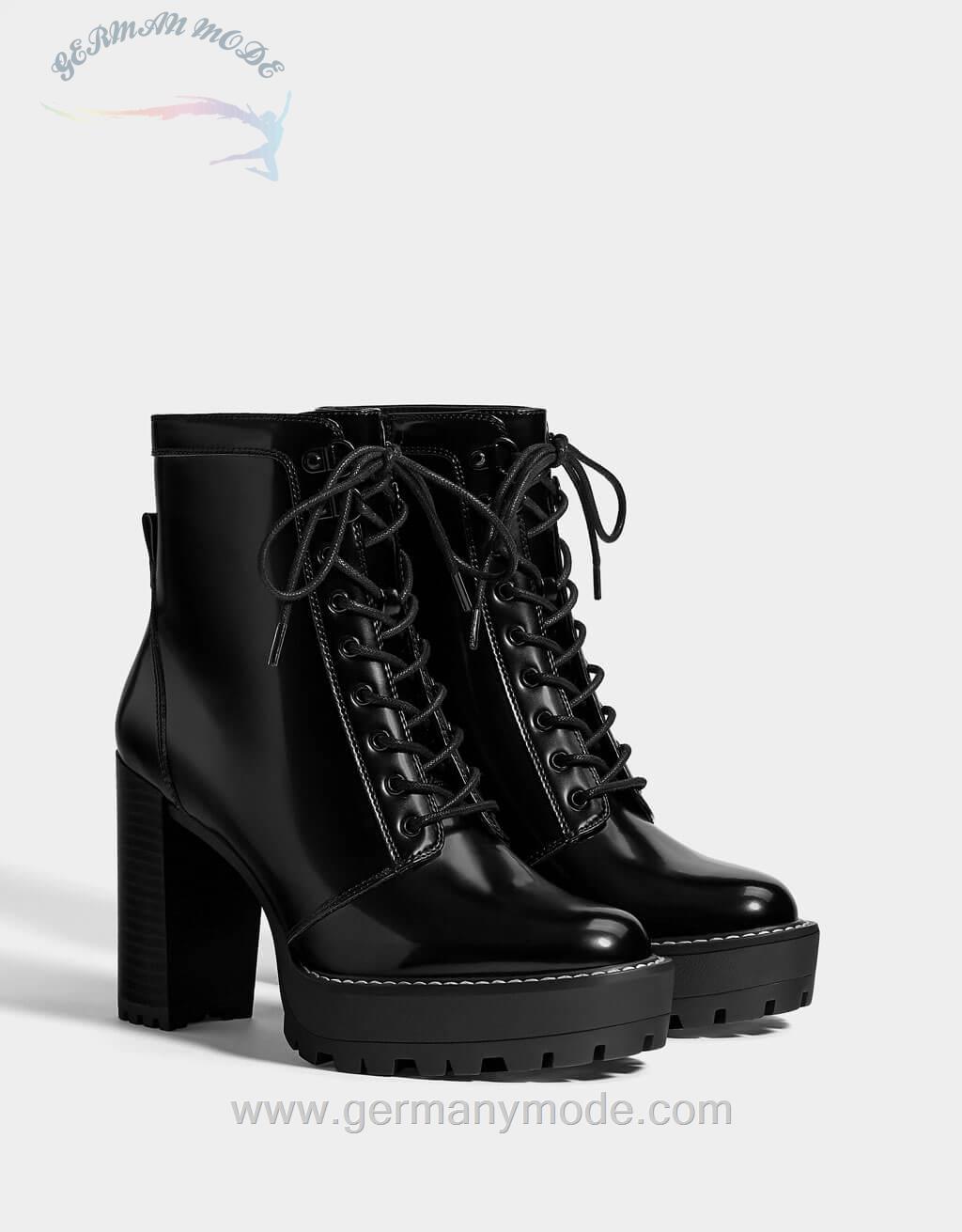 نیم بوت پاشنه بلند زنانه برشکا اسپانیا Stiefelette mit Plateau-Absatz