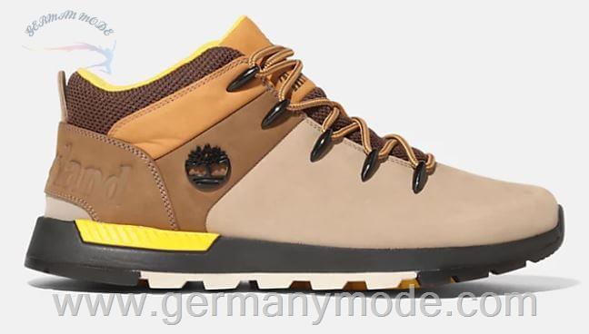 کتانی کوهنوردی مردانه تیمبرلند آمریکا Timberland SPRINT TREKKER LEATHER HIKING BOOT FOR MEN IN LIGHT BEIGE