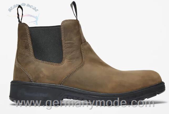 بوت کار مردانه تیمبرلند آمریکا TIMBERLAND NASHOBA STEEL TOE WORK BOOTS FOR MEN IN BROWN