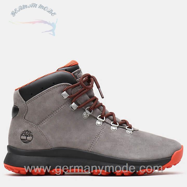 نیم بوت مردانه تیمبرلند آمریکا WORLD HIKER LEATHER HIKING BOOTS FÜR HERREN IN GELB NUBUK