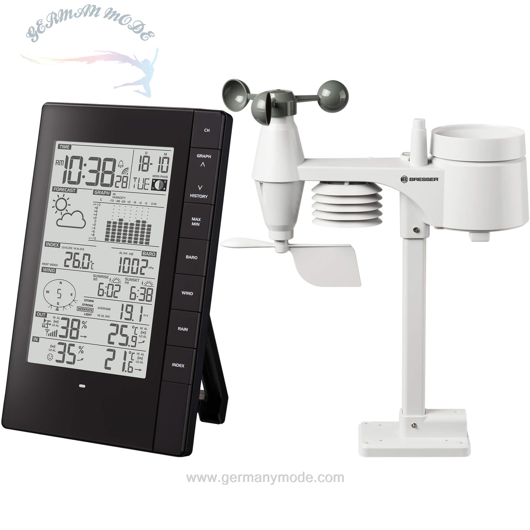 دستگاه هواشناسی دیجیتال برسر آلمان BRESSER PC-Wetterstation mit 5-in-1 Außensensor