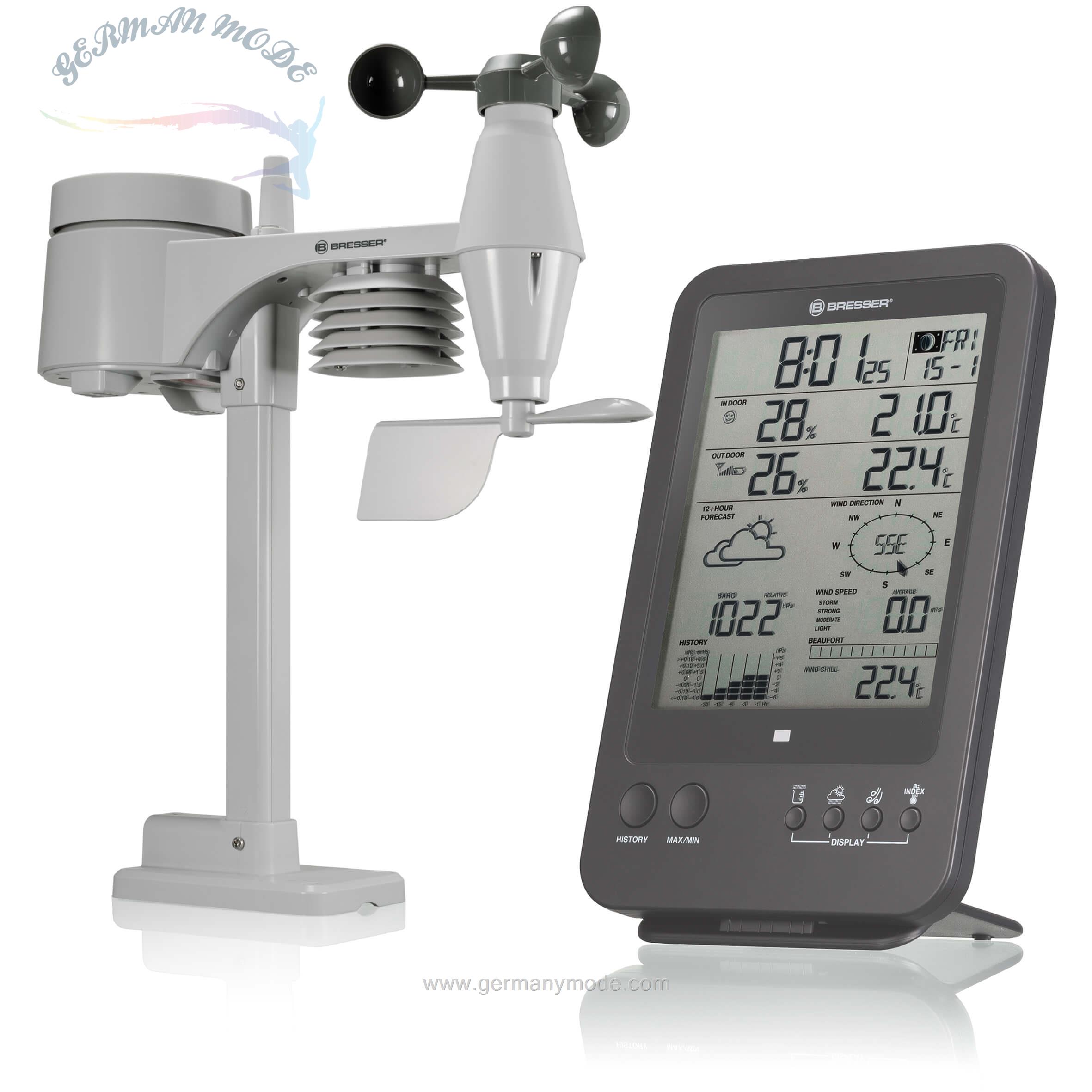 دستگاه هواشناسی دیجیتال برسر آلمان BRESSER 5-in-1-Wetter-Center