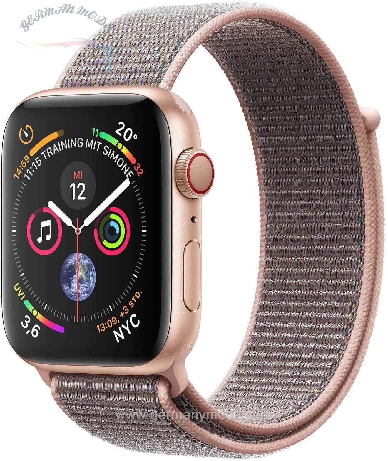 ساعت هوشمند اپل واچ آمریکا Apple Series 4 GPS - Cellular Aluminiumgehäuse mit Sportarmband Loop 44mm Watch Watch OS 5